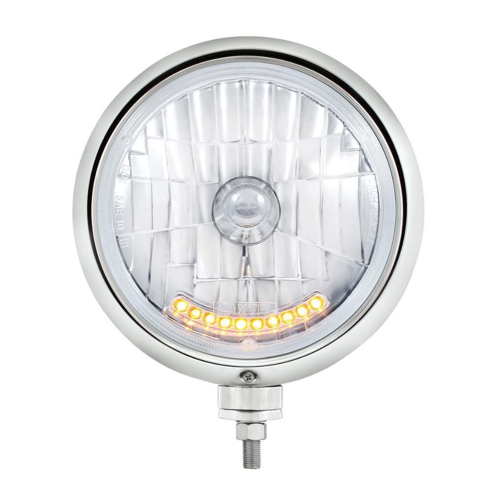 Guide 682-C Style Headlight H4 Bulb With 10 Amber LED - Bild 2