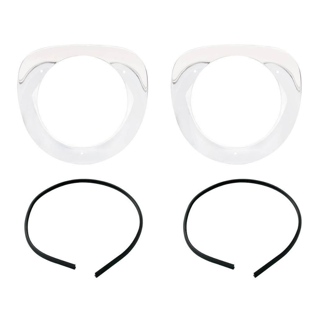 Chrome Headlamp Bezels With Seals For 1955-57 Chevy Truck (Pair)