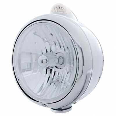 Stainless Steel Guide 682-C Headlight Crystal H4 & Dual Mode LED Signal