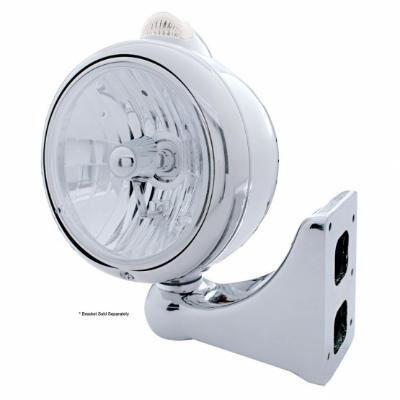 Stainless Steel Guide 682-C Headlight Crystal H4 & Dual Mode LED Signal - Bild 2