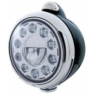Black Guide 682-C Headlight 11 LED Bulb & Dual Mode LED Signal