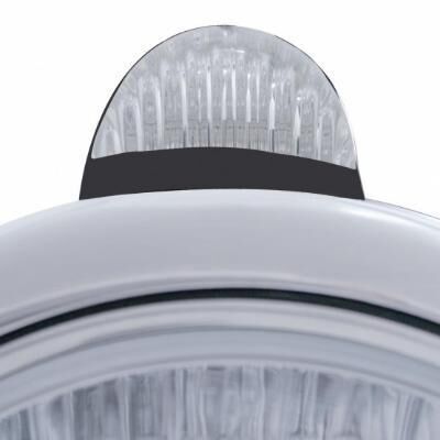 Black Guide 682-C Headlight H4 With 34 Amber LED & LED Signal - Clear Lens - Bild 3