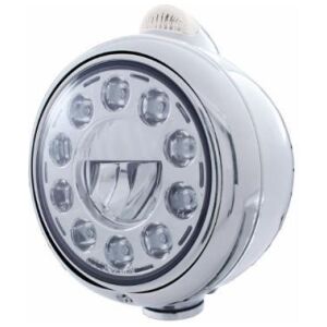 Chrome Guide 682-C Headlight 11 LED Bulb & Dual Mode LED Signal