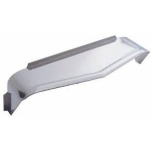Stainless Steel Visor For 5" X 7" Rectangular Headlight, Ribbed Lip Style