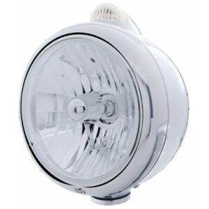 Stainless Steel Guide 682-C Headlight Crystal H4 & Dual Mode LED Signal