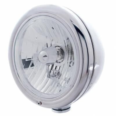 Classic Headlight Assembly With Crystal H4 Bulb