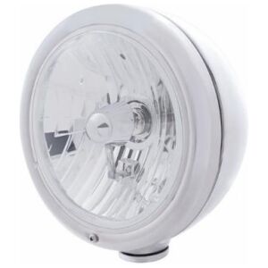 Classic Headlight Assembly With Crystal H4 Bulb