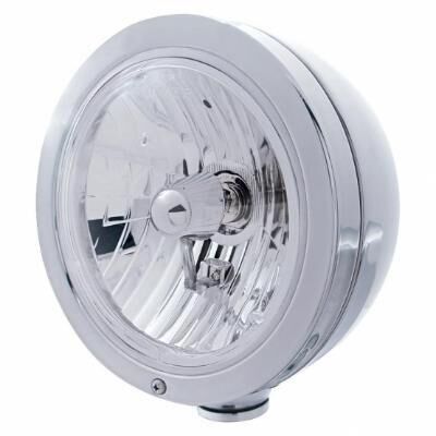 Stainless Steel "Bullet" Classic Headlight Crystal H4 Bulb