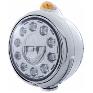 Black Guide 682-C Headlight 11 LED Bulb & Dual Mode LED Signal