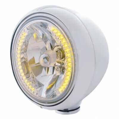 Guide 682-C Style Headlight H4 Bulb With 34 Amber LED