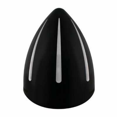 Black "Billet" Style Groove Headlight With Visor Crystal H4 Bulb - Bild 4