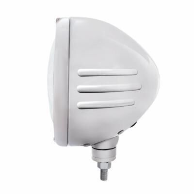 Stainless Steel Classic Embossed Stripe Headlight 11 LED Bulb & Dual Mode LED Signal - Bild 2