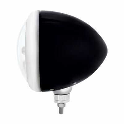 Black Guide Headlight 9007 Bulb With LED Halo Rim - Bild 4