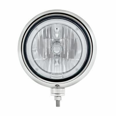 Black Guide Headlight 9007 Bulb With LED Halo Rim - Bild 3