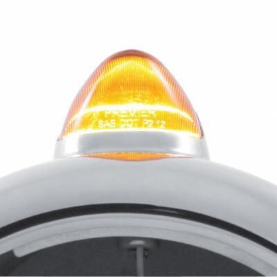 Black "Guide" 682-C Headlight H4 With White LED & Original Style LED Signal - Bild 3