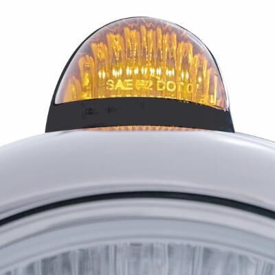 Black Guide 682-C Headlight H4 With 10 Amber LED & Dual Mode LED Signal - Bild 4