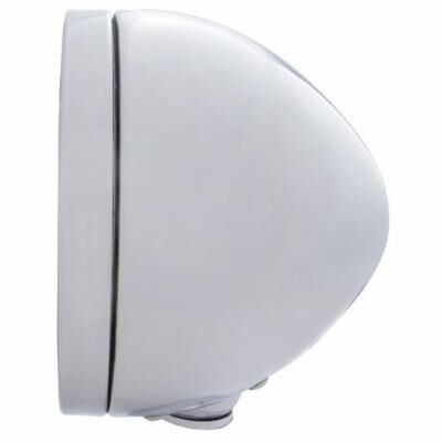 Stainless Steel Bullet Classic Headlight H4 With White LED & Signal - Bild 4