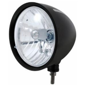 Black "Billet" Style Groove Headlight Crystal H4 Bulb
