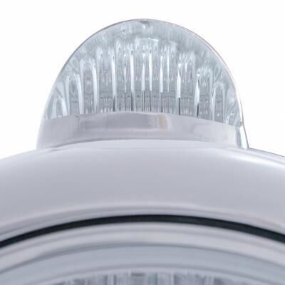 Chrome Guide 682-C Style Headlight H6024 & LED Turn Signal - Clear Lens - Bild 4