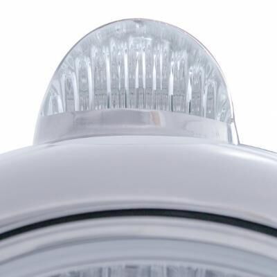 Stainless Steel Guide 682-C Style Headlight H4 & LED Turn Signal - Clear Lens - Bild 2