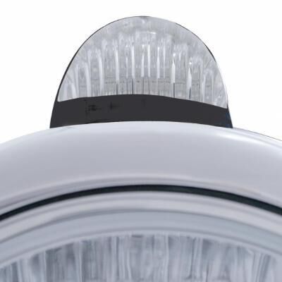 Black Guide 682-C Headlight H4 With 10 Amber LED & LED Signal - Clear Lens - Bild 4