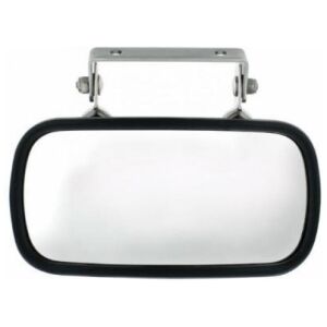 Rectangular Stainless Steel Over Door Convex Mirror With Mounting Bracket