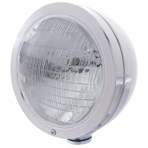 Stainless Steel "Bullet" Classic Headlight 6014 Bulb