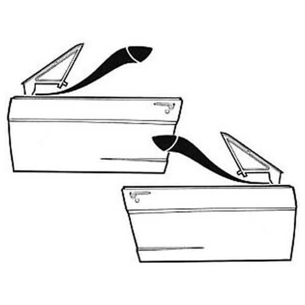 Outer Edge of Vent Window to Door Seal 1967-68 2dr ht cab Ford Mercury - Bild 2