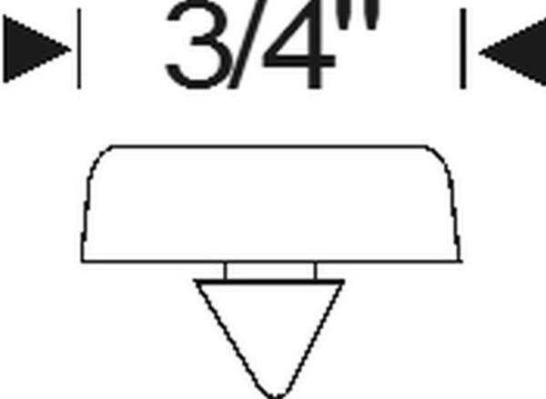Huvgummistopp 3/4" 1940-57 2dr 4dr ht cab sedan Chevrolet Buick - Bild 2