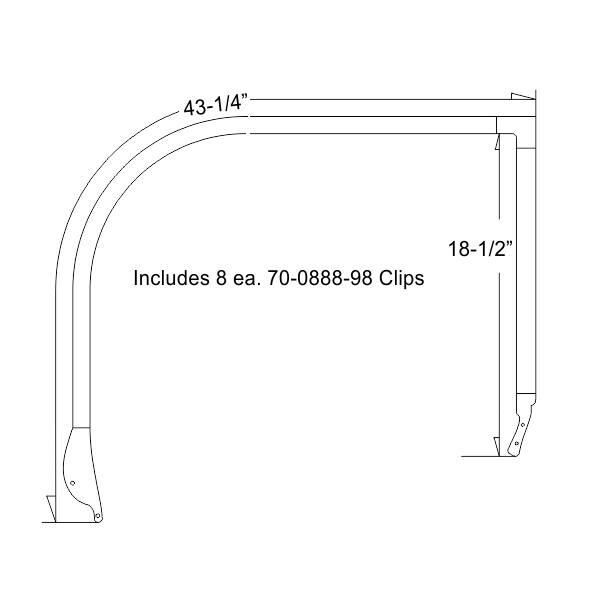 Hardtop Front Roof Rail Weatherstrip 1973-77 4dr ht Buick Chevrolet Oldsmobile Pontiac - Bild 2