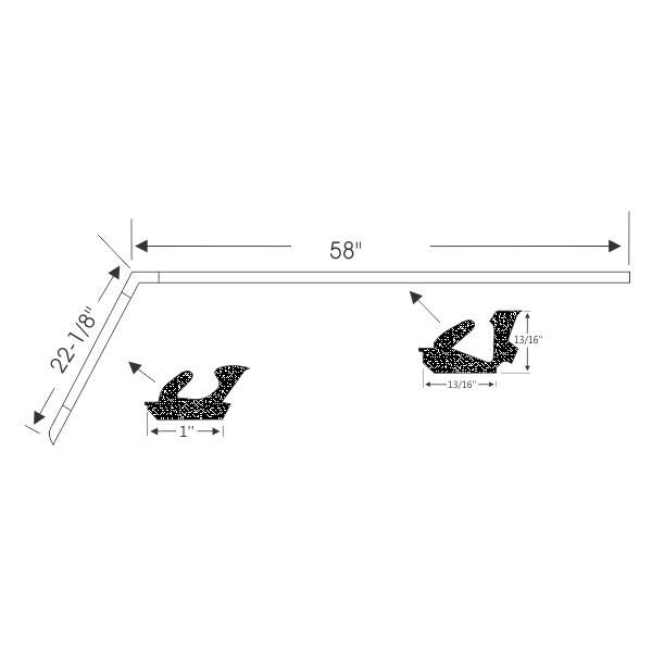 Hardtop Roof Rail Weatherstrips 1967-72 2dr ht Dodge Plymouth - Bild 2