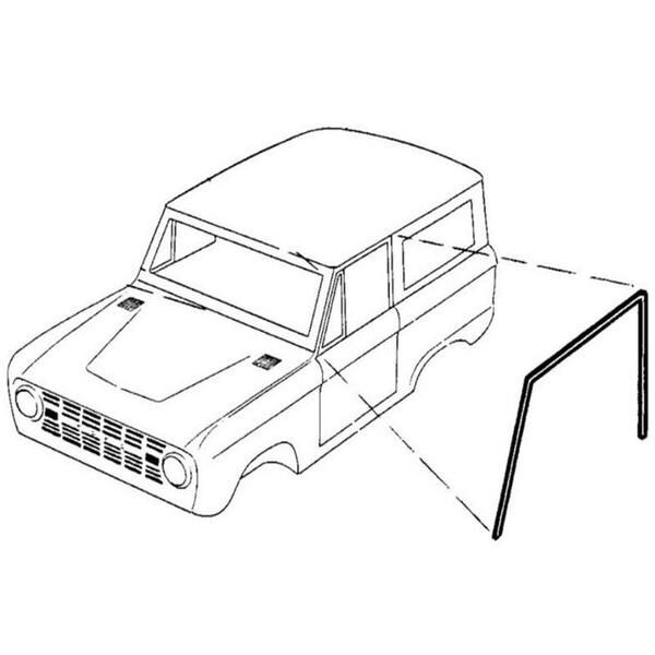 Roof Rail Weatherstrip - Upper Door Seals 1966-77 2dr Ford - Bild 5