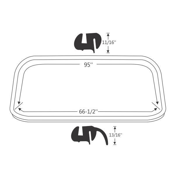 Bakrutegummilist 1961-62 2dr ht Buick Chevrolet Oldsmobile Pontiac - Bild 2