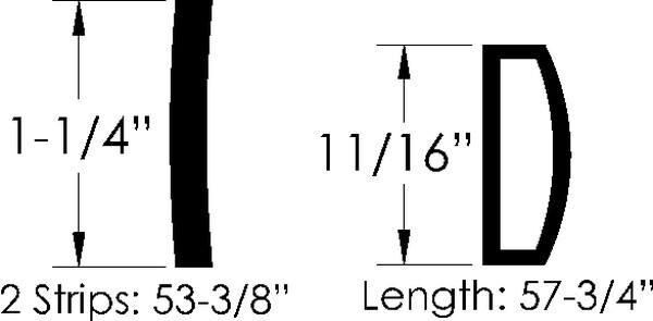 Removable Hardtop Weatherstrip Set 1987-95 2dr Jeep - Bild 2