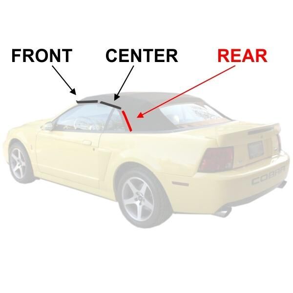 Convertible Rear Roof Rail Weatherstrip 1994-2004 2dr cab Ford - Bild 2