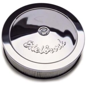 Kromad luftrenare 14" 3-3/4" höjd passar alla Edelbrock förgasare inkl. Q-jet