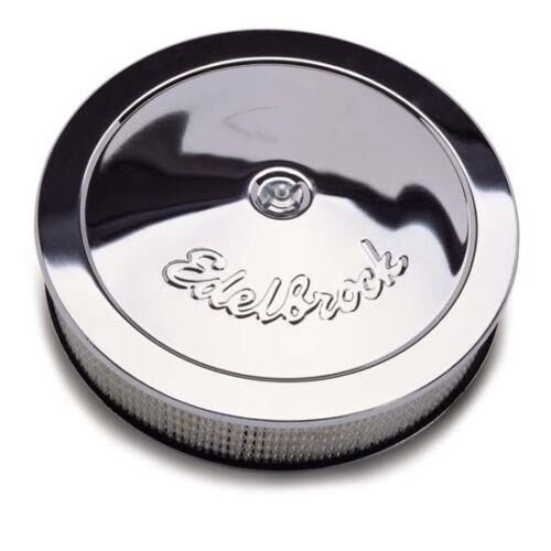 Kromad luftrenare 14" 3-3/4" höjd passar alla Edelbrock förgasare inkl. Q-jet