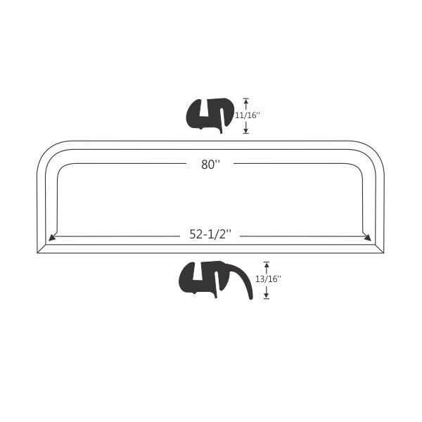 Bakrutegummilist 1962-64 2dr ht Buick Chevrolet Oldsmobile Pontiac - Bild 2