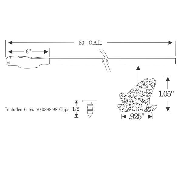 Hardtop Roof Rail Weatherstrips 1969-72 2dr ht Buick Chevrolet Oldsmobile Pontiac - Bild 2