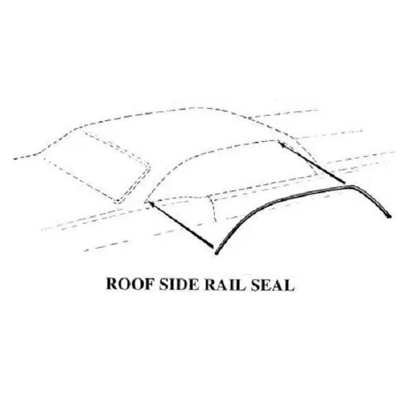 Hardtop Roof Rail Weatherstrips 1966-67 2dr ht Ford - Bild 3
