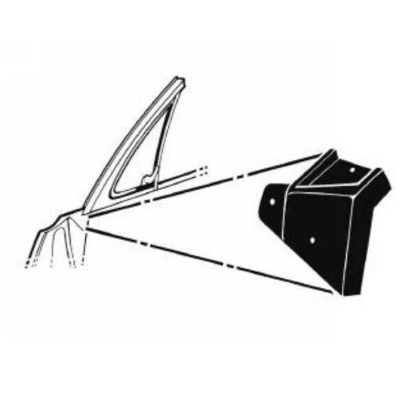 Front of Vent Window to Door Seals 1967-68 2dr ht cab Ford Mercury - Bild 2