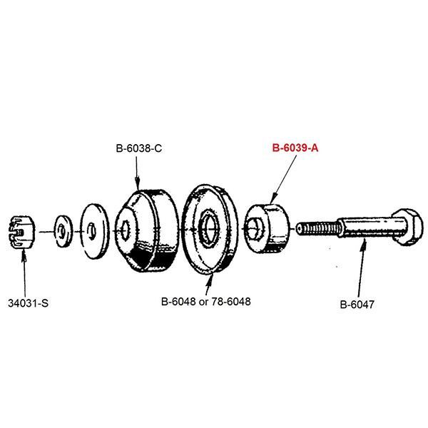 Lower Engine Mount 1932-51 2dr 4dr cab sedan Ford Mercury - Bild 2