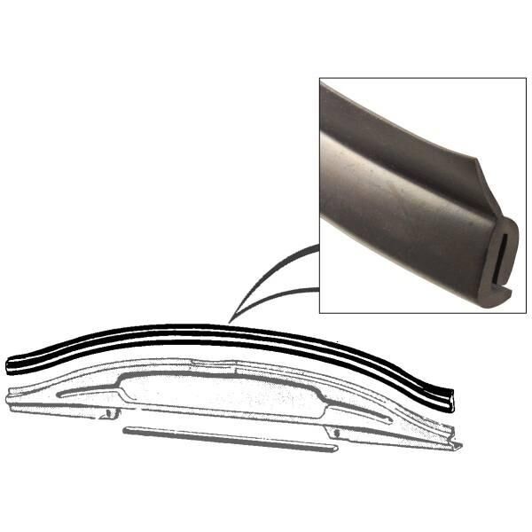 Hood To Radiator Weatherstrip 1952-54 2dr 4dr ht cab sedan Ford - Bild 2
