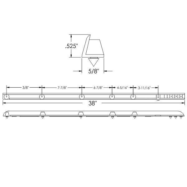 Torpedgummlist Huv 1941-48 2dr 4dr cab sedan Cadillac Oldsmobile Pontiac - Bild 2