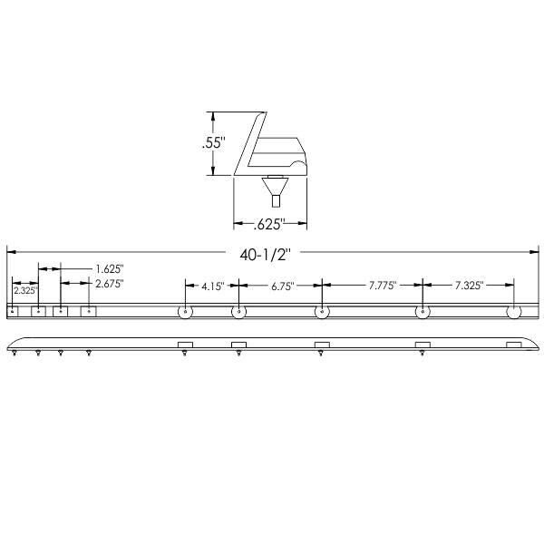 Torpedgummlist Huv 1941-49 2dr 4dr cab sedan Cadillac - Bild 2