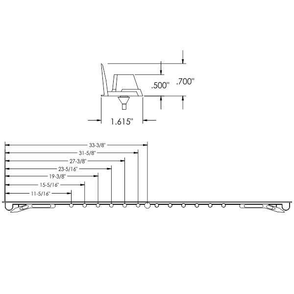 Torpedgummlist Huv 1948-49 2dr 4dr ht cab sedan Cadillac Oldsmobile - Bild 2