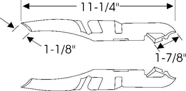 Torpedgummlist Huv 1963-64 2dr ht Cadillac - Bild 2