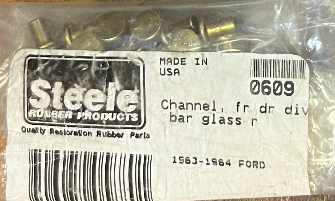Division Bar Glass Run Channel bolts 1963-64 2dr 4dr ht cab Ford Galaxie