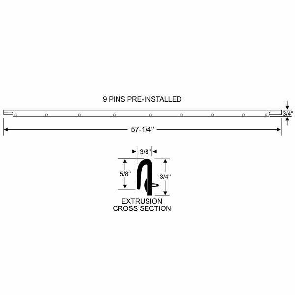 Torpedgummlist Huv 1981-90 4dr Toyota - Bild 2