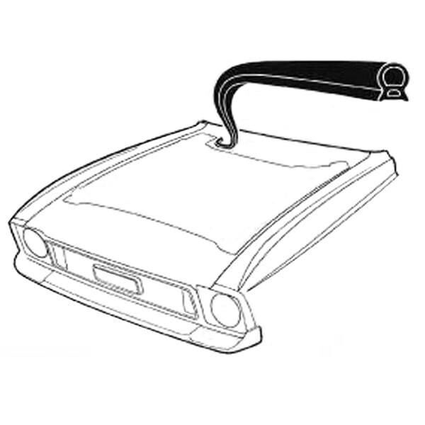 Torpedgummlist Huv 1971-73 2dr 4dr ht cab sedan Ford Mercury - Bild 2